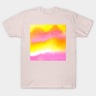 Yellow and Pink Watercolor Blend T-Shirt